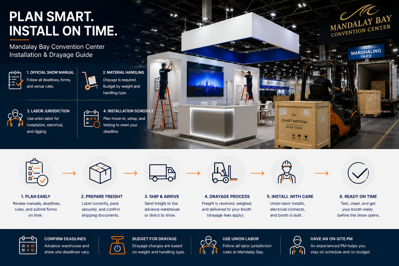 Mandalay Bay Convention Center installation and drayage guide for exhibitors